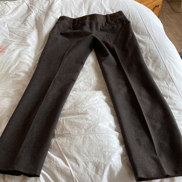 Celine Chocolate Brown Wool Dress Trousers. - Picture 4 of 8